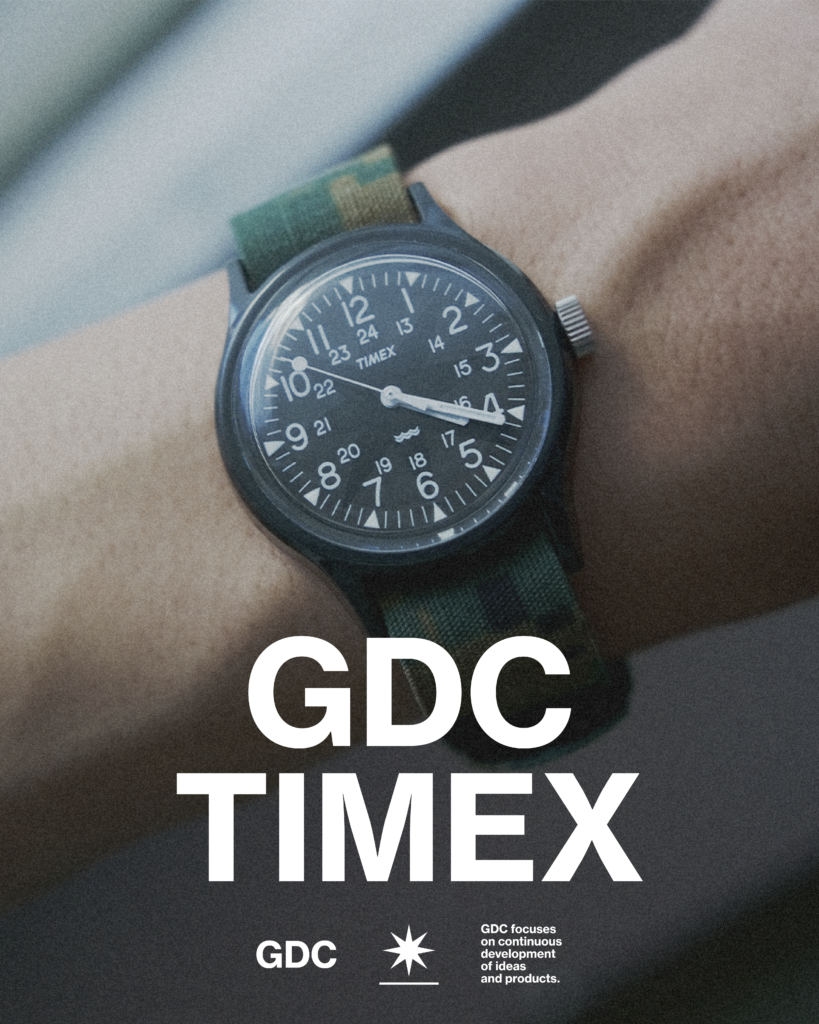 ストリートブランドGDCがTIMEX とアーバンミリタリーな装いのチーム 