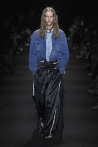 Model on the runway at the Ann Demeulemeester fashion show in Paris, Spring Summer 2027 Ready To Wear Fashion Week